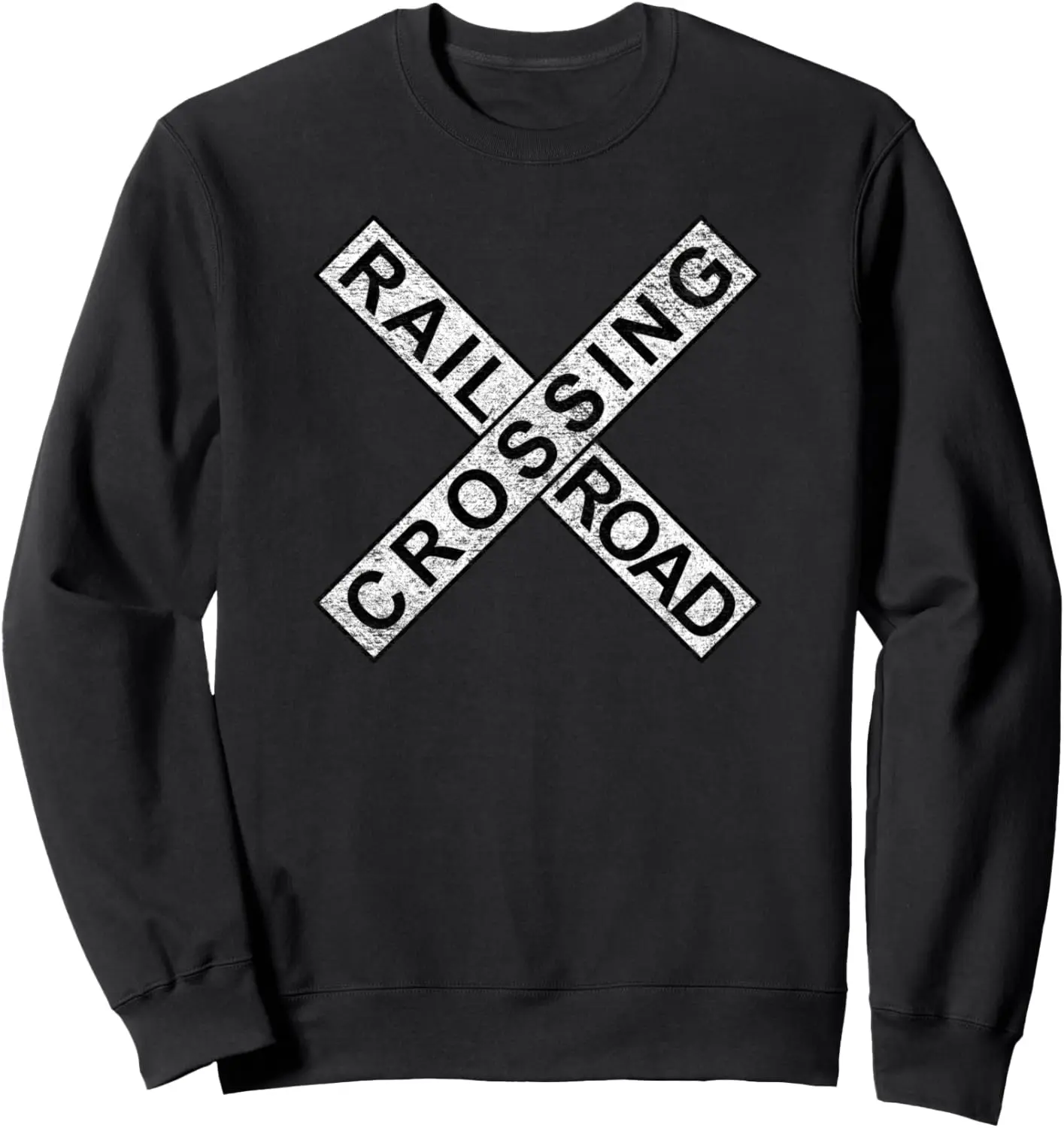 RAILROAD TRACK SIGN COSTUME TRAIN RAIL CROSSING WARNING Sweatshirt