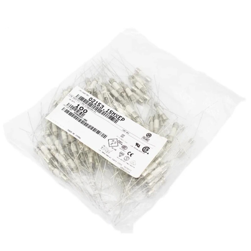 (50piece) 100% New 02153.15MXEP with wire ceramic fuse tube 3.6*10 mm slow break T3.15A T3.15AH250VP tape