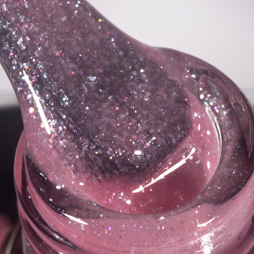 KODIES GEL Shimmer Rubber Base Gel Nail Polish 15ML Aurora Pink Sparkle Structure Gel Varnish Semi Permanent UV/LED Manicure Art