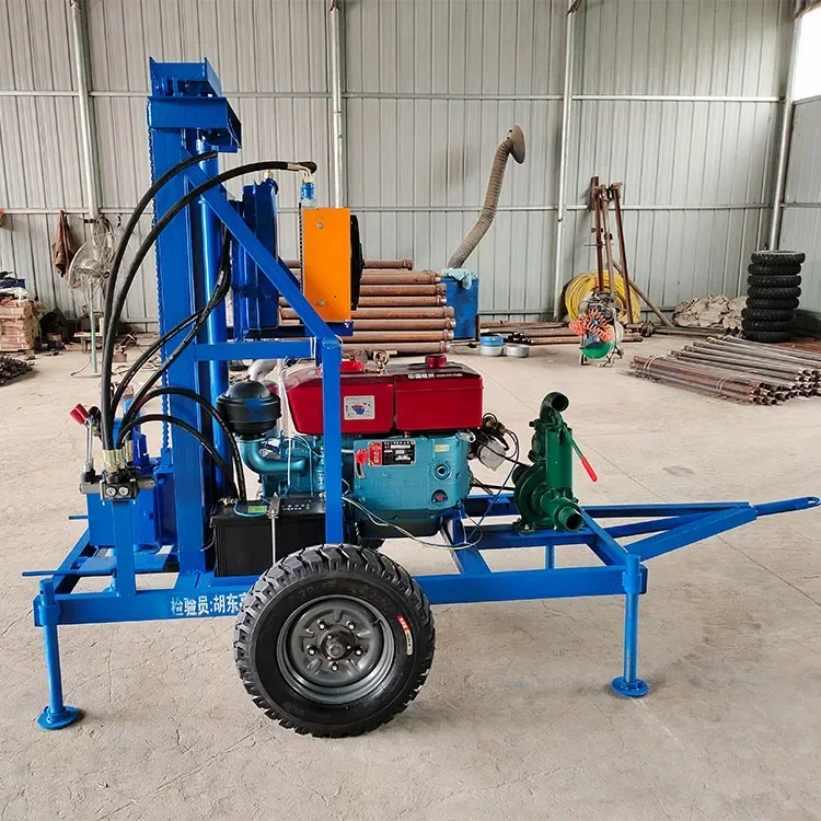 

Hot sale 150m drilling water well rig rotary drilling rig machine