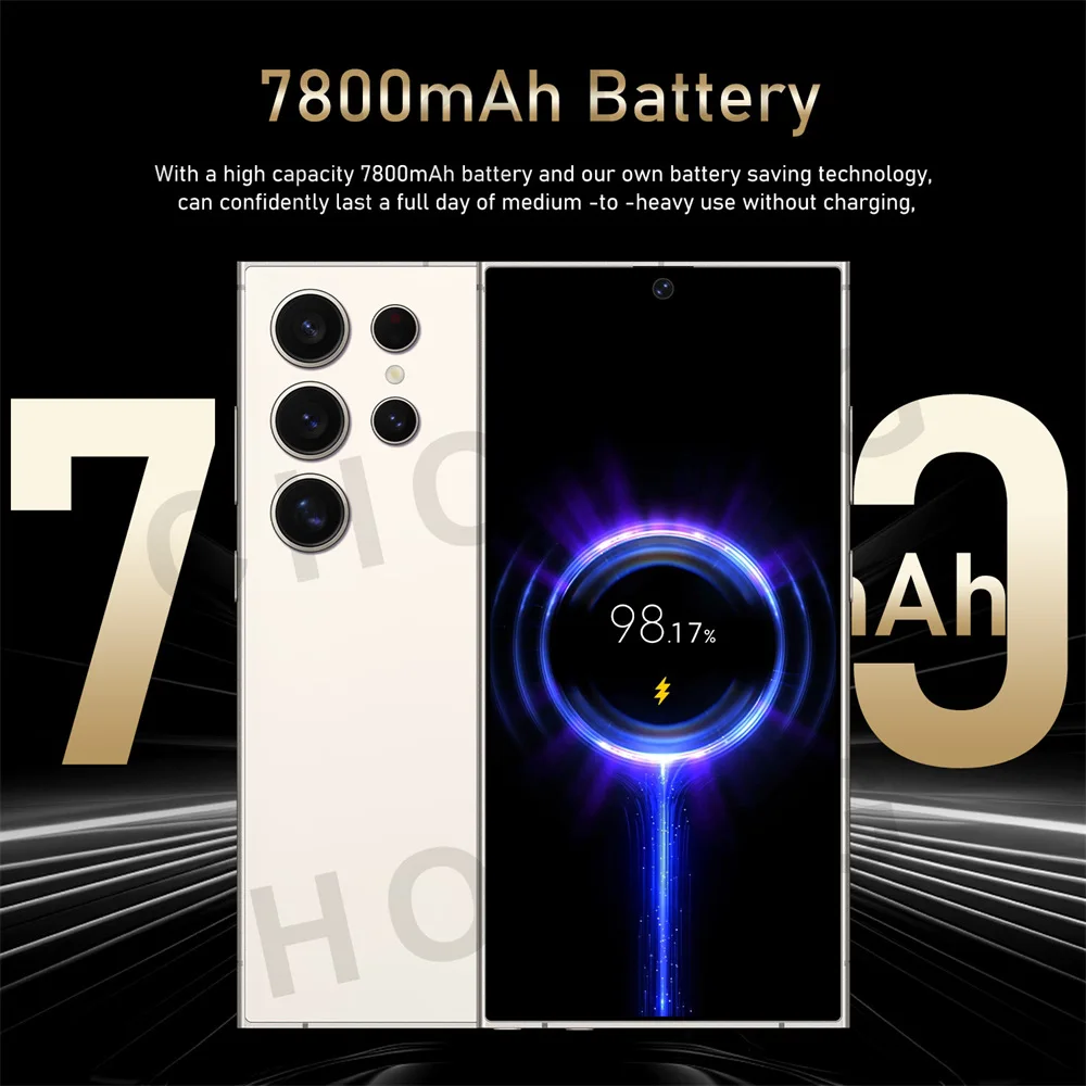 Original SMS 25 Ultra Smartphone 5G 22GB 2TB Dual Sim Cellphones Android 14 Cell Phone Face Recognition 7800mAh Mobile Phone