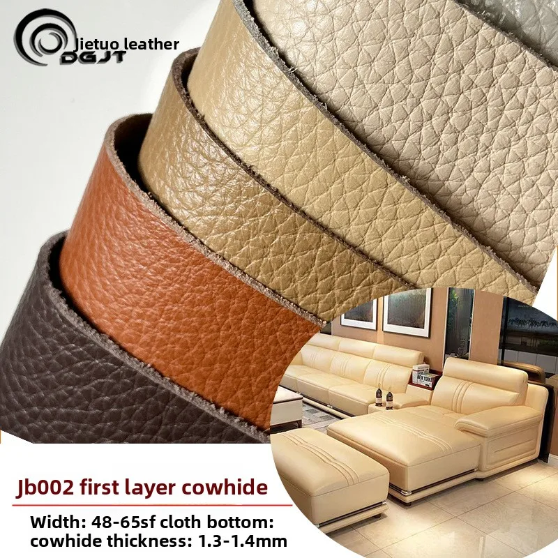 Wholesale top-grain yellow cowhide leather, premium genuine leather material, sold starting from one piece.48-65 square feet