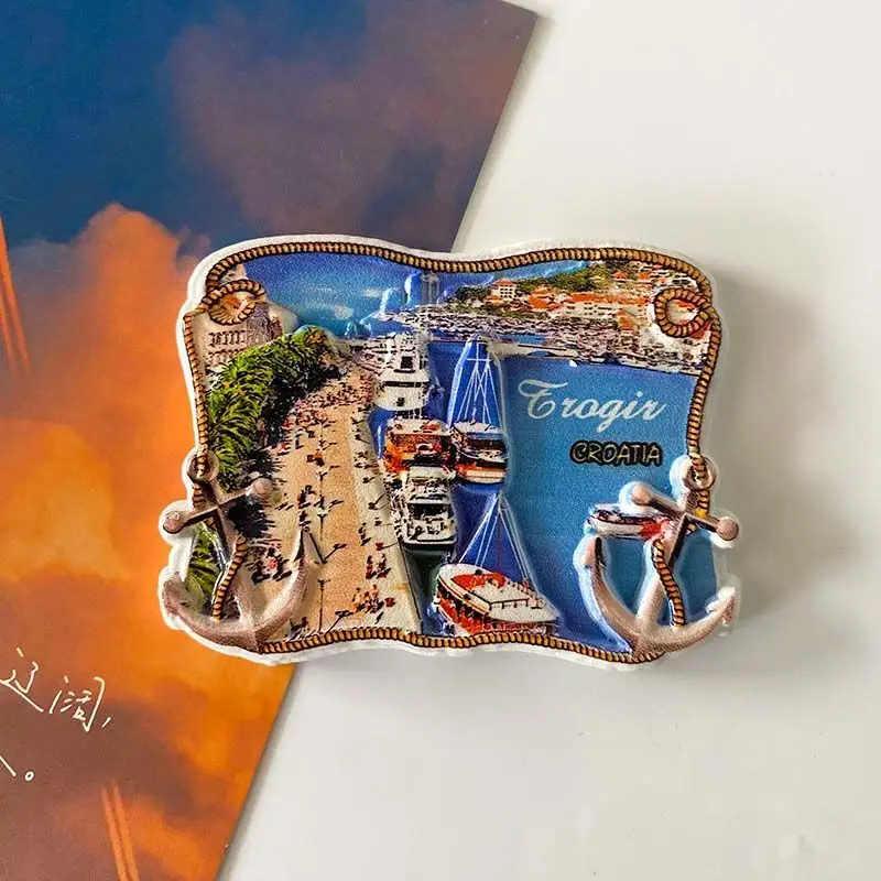 

Croatia Travel Souvenirs Scenery Home Decoration Supplies Collection Crafts Gifts3D3D Refrigerator Magnet