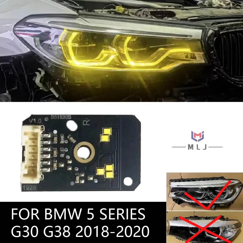 

For BMW 5 series G30 G38 LED 2018-2020 High configuration Lemon Yellow DRL chip Angel Eyes Car light Car headlights Ballast chip
