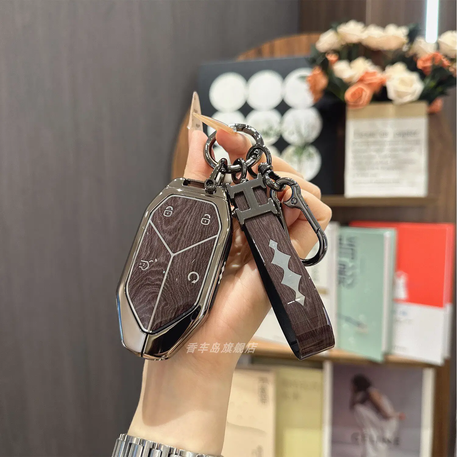 Car Remote Key Case Cover Shell for BYD Formula Leopard 8 Key Set Leopard 5 Leopard Five PU Car Keychain Bag Protective Case