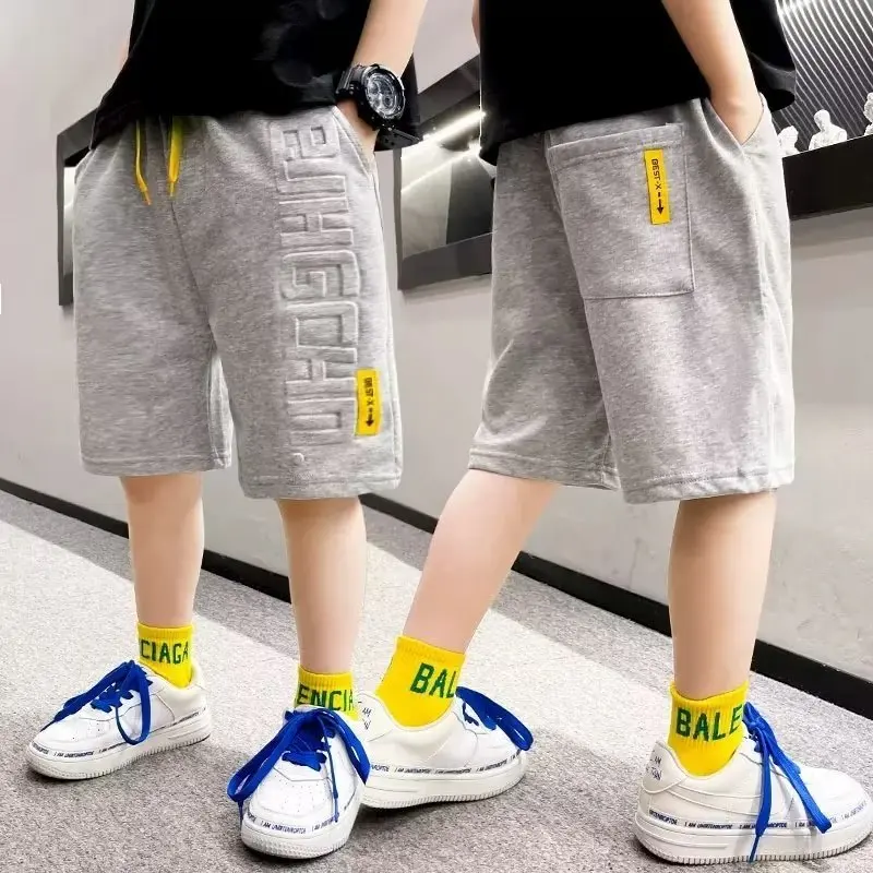 

Boys Shorts Summer Short Sport Casual Versatile Cotton Sweatpants Boys Knee Length Pants 4-15Y Teenage Kids Clothes Trousers