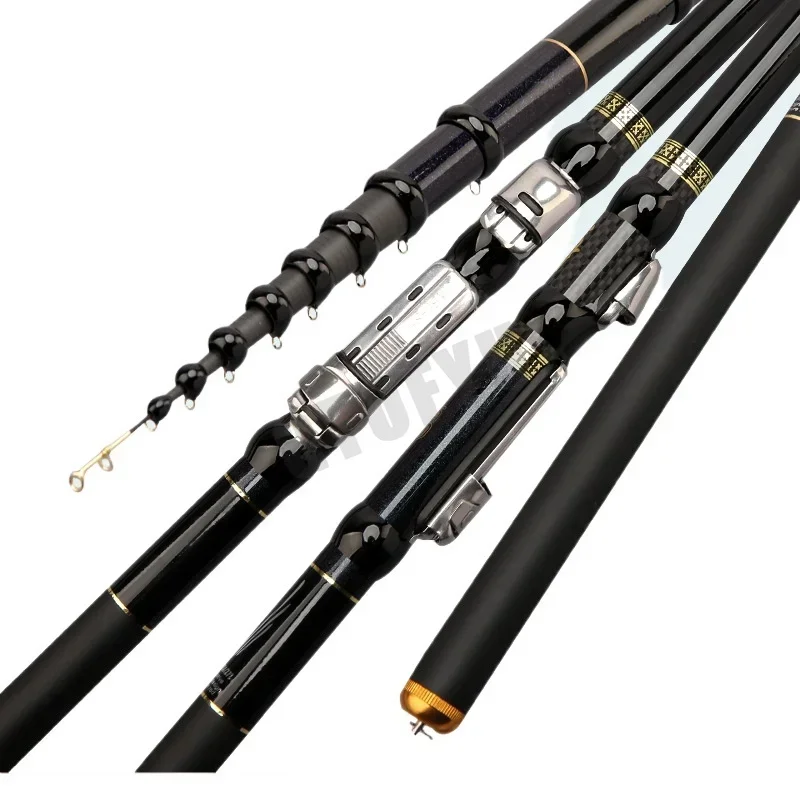 

4.5M,5.4M,6.3M,7.2M Adjustable Positioning Fishing Rod Telescopic Portable Carbon Fishing Spinning Ultra Light Hard Stream Rod