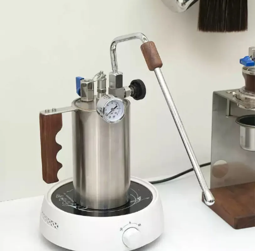 Outdoor Camping Steam Milk Frother, Coffee Latte Art Frother, Stainless Steel Direct Fire Milk Frother, Household Use