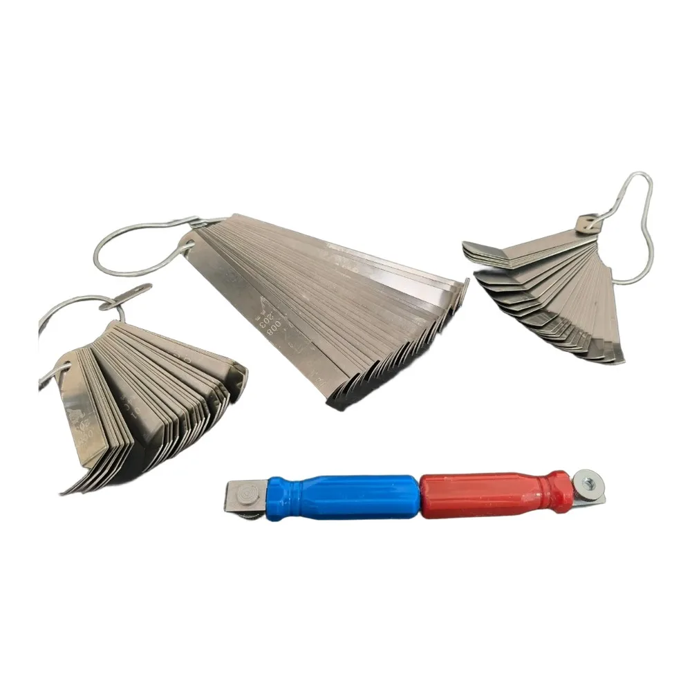 4-Piece Steel Feeler Gauge Kit Featuring Grinding Head Design for Accurate Gap Measurement in Valve Adjustment Workflows