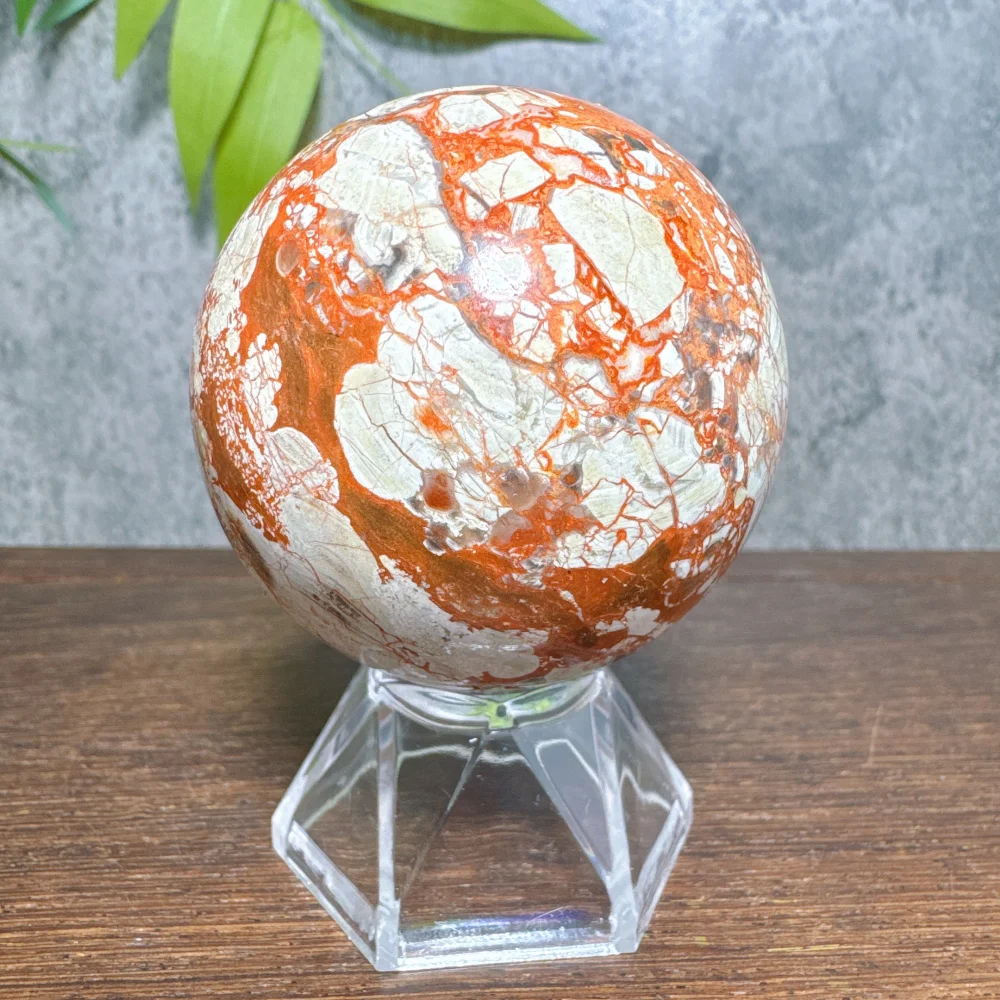 Natural Money Agate Crystal Energy Healing Sphere Reiki Gift Decoration Attract Wealth Room & Office Ornaments for Meditation