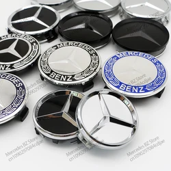 4pcs 75mm/60mm Auto Rad Mittel naben kappen Abdeckung für Mercedes Benz B/C/E/S Klasse A Klasse C200l Glc Glk Cla Zubehör