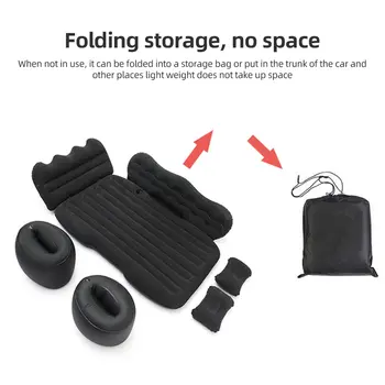 車用充氣旅行床家用戶外露營墊後排植絨加厚氣墊床,適用於SUV 6 最佳銷售 後座充氣汽車床 - №5