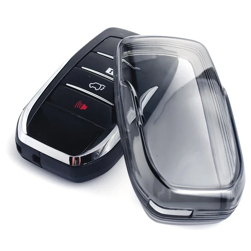 1x Black Transparent Key Correct Connector Fob Case Cover For Hilux For Sienna For Toyota For Venza High Quality