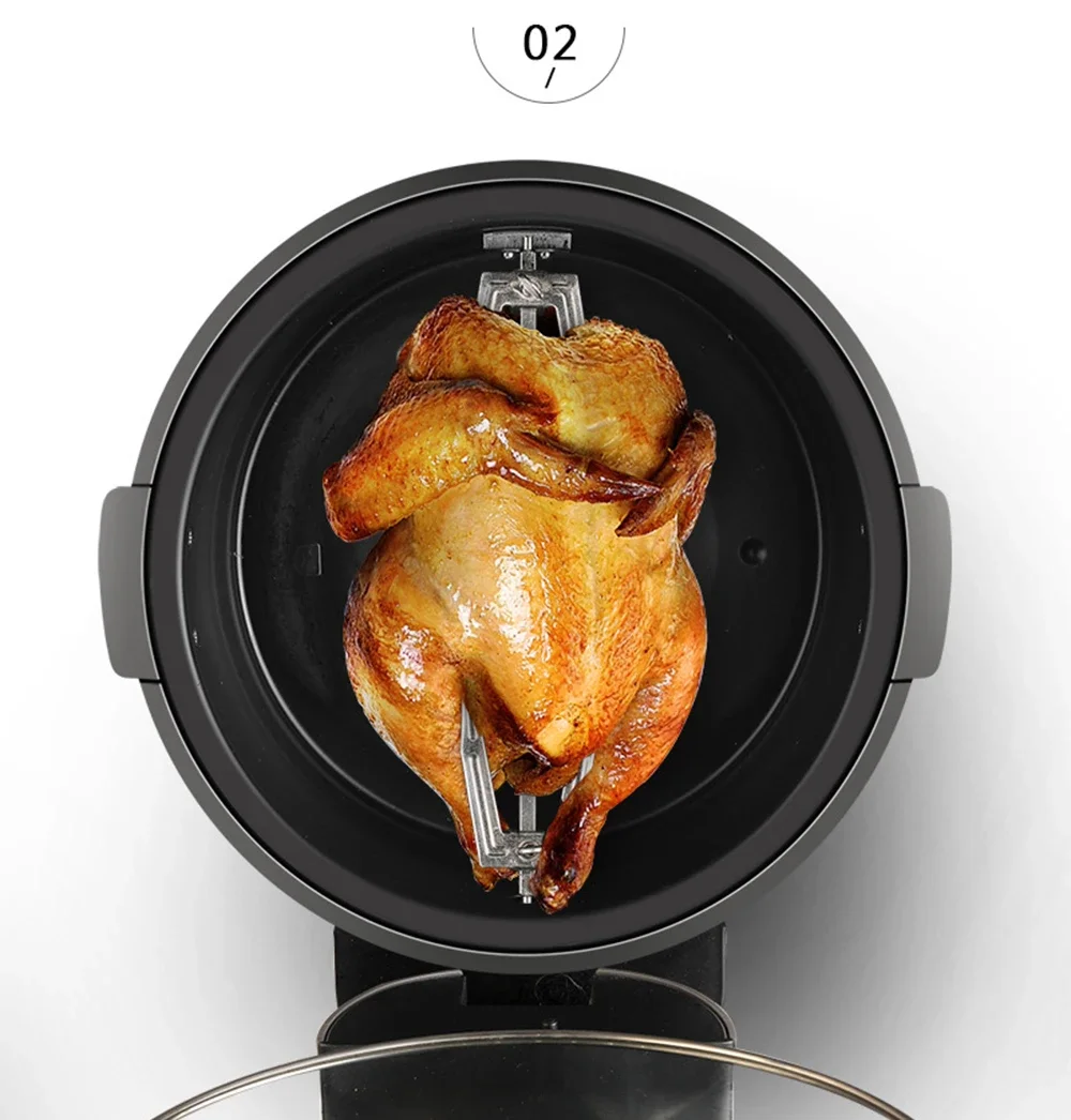 American  Air Fryer Home Commercial Large Capacity Intelligent Oil-Free Multi-Functional Chips Machine Oven Chicken Wings Leg