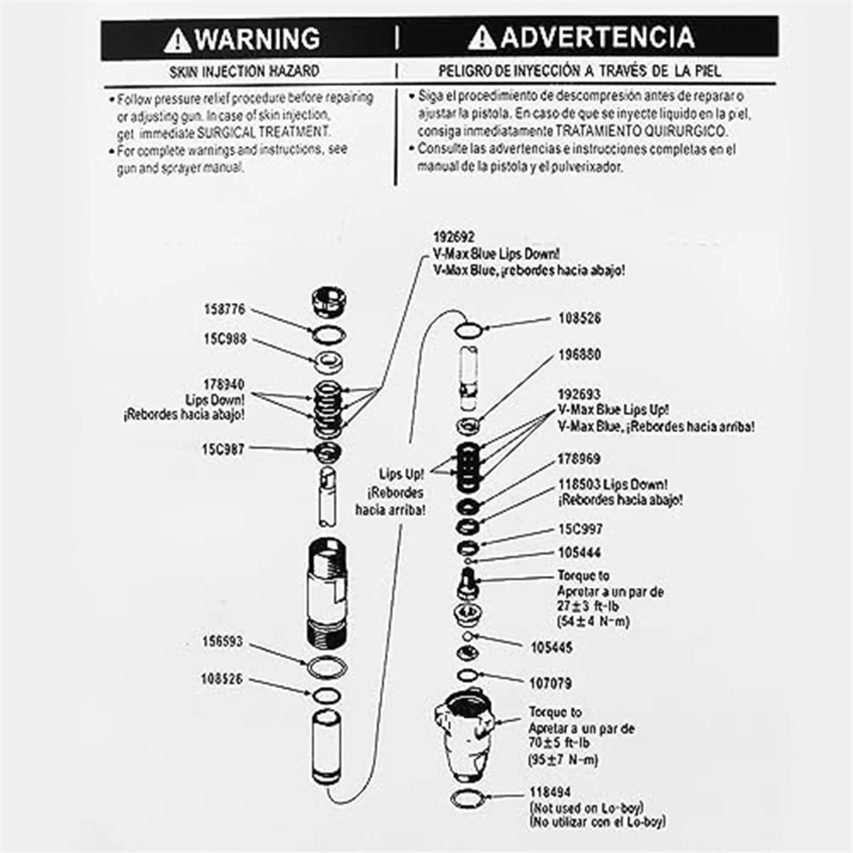 Kit de reparación de bomba para pulverizador de pintura GracoAirless Ultra Max II, 248212, 695, LineLazer 795, mercado de accesorios, 1 Juego, 3900