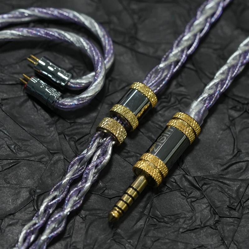 ZiSin 35 8 Core Flagship Multi-Element HIFI Earphone Upgrade Cable with 4.4/3.5mm MMCX 0.78,Suitable For Bravery F1 AKG MK4 IEM