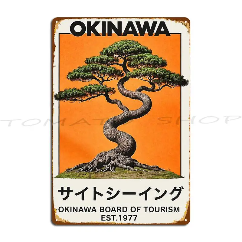 1977 Okinawa Bonsai Vintage Metal Plaque Poster Wall Pub Vintage Bar Wall Decor Print Tin Sign Poster