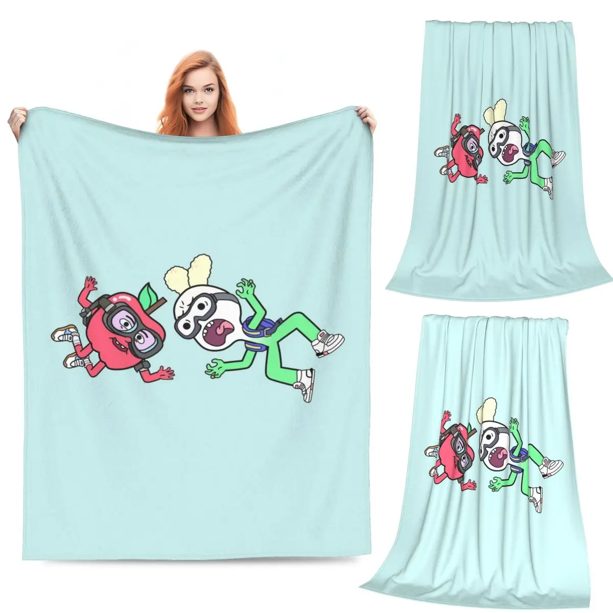 

Apple And Onion Blankets Flannel Sofa Throw Blanket Warm Throw Blankets for Home Bedroom Office Throws Bedspread Quilt