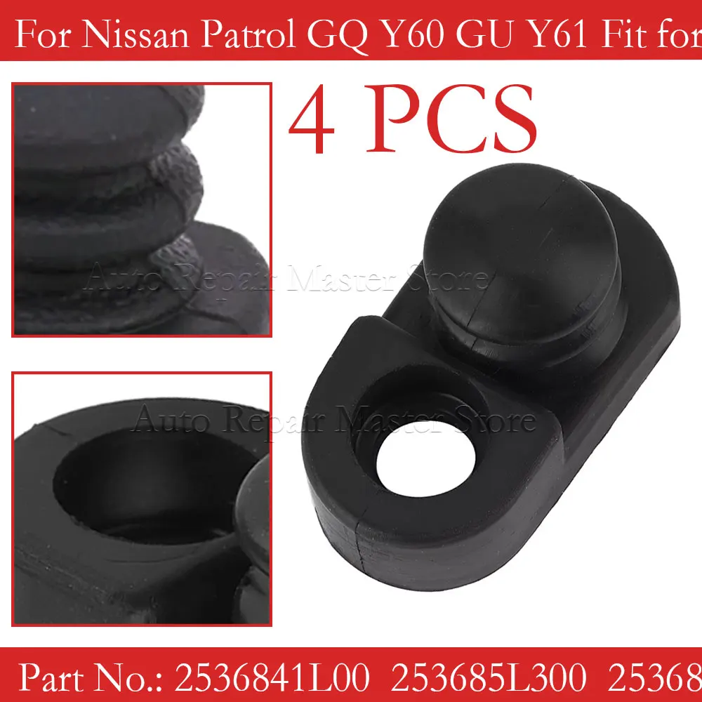 4 PCS 253685L300 For Nissan Cefiro A32 Door Switch Rubber Cover Protector Cap Patrol GQ Y60 GU Y61 Civilian W41 Elgrand