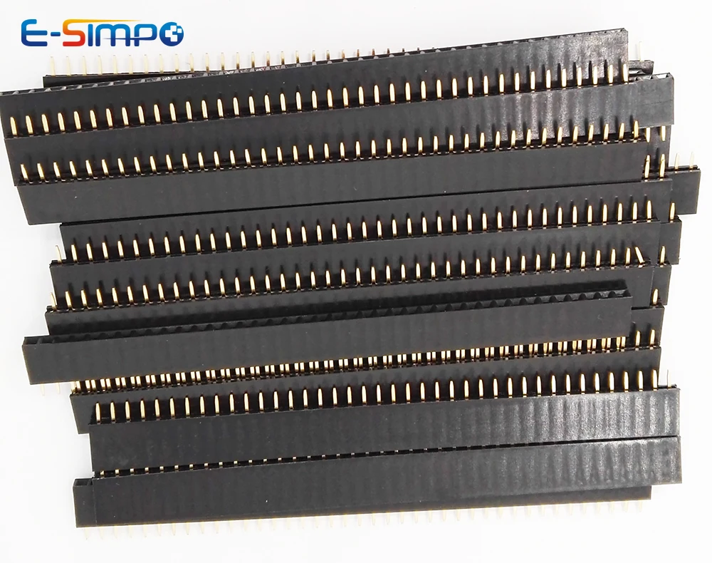 20pcs 10pairs 1x40Pin Single Row Male Female 2.54 Breakable Brass Goldplated Reflow Rohs Pin Header Jumper Strip PCB Connector