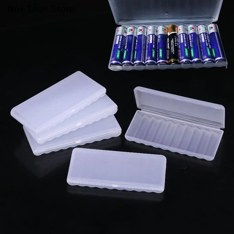 1/3/5Pcs 10 Slot Battery Storage Box For AAA Battery Plastic Hard Container Holder Case Organizer Accessories