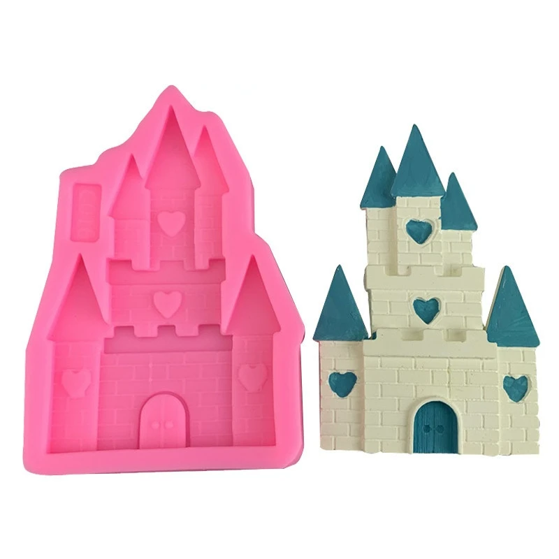 Princess Castle Fondant Mould DIY Castle Chocolate Silicone Mold Cake Decoration Gypsum Epoxy Mold