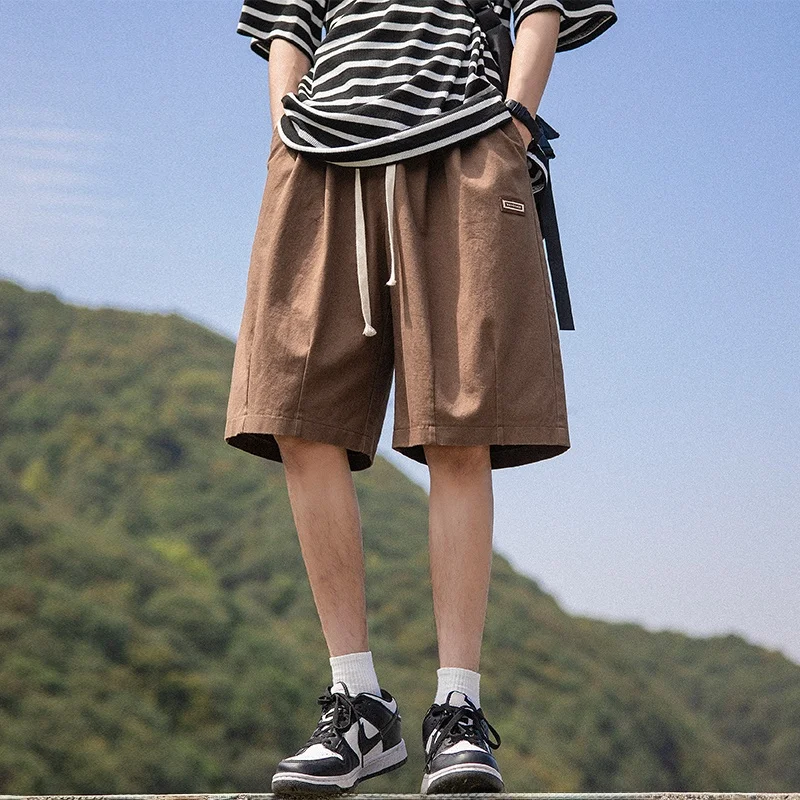 

Summer Men's y orts Casual Loose Straight Leg Thin Fabric Five-Quarter Length Big Size Comfortable Breathable Faion