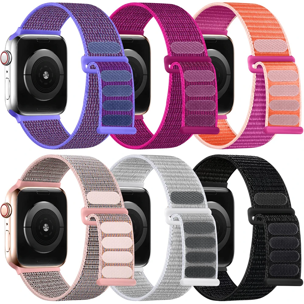 Pętla sportowa do Apple Watch Band Ultra 2 49mm 44mm 40mm 45mm 42/41/38mm Nylonowa bransoletka iwatch Strap Series 9 8 7 6 5 4 3 se