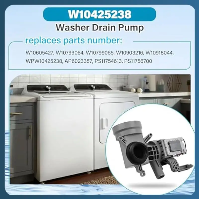 

AB02 W 10425238 ,W 10605427 Сливной насос стиральной машины, замена двигателя водяного насоса стиральной машины для W 10799064 ,W 10799065 ,W 10903216 ,W 10918044