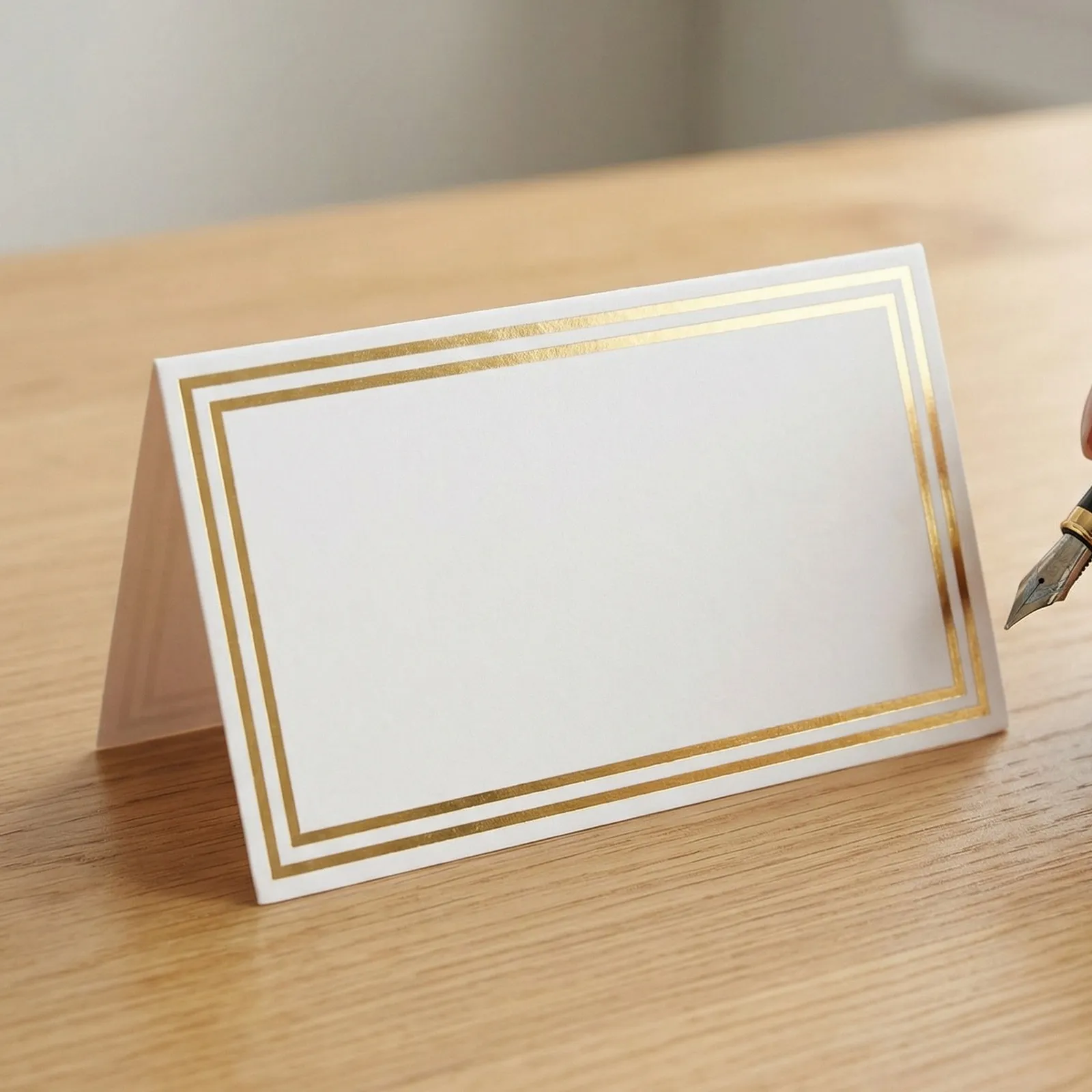25Pcs Wedding Table Seating Cards Foldable Place Cards Blank Tent Style Reserved Signs for Banquet Party Event Organizers