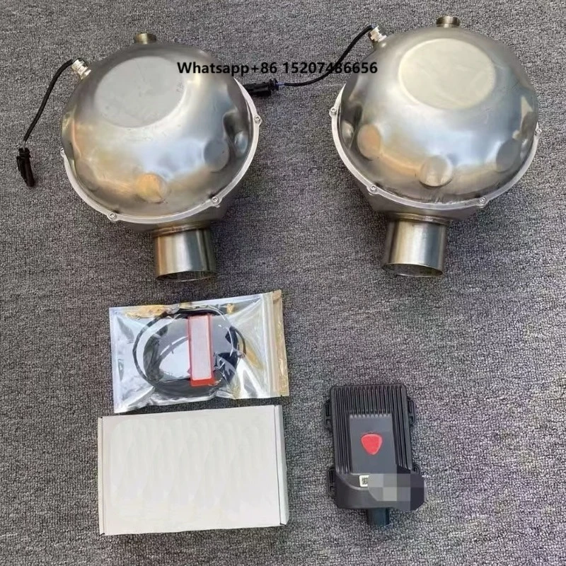 Dual Performance Universal Stainless Steel Exhaust System Sound Enhancer Two Speakers  Volume Adjustment