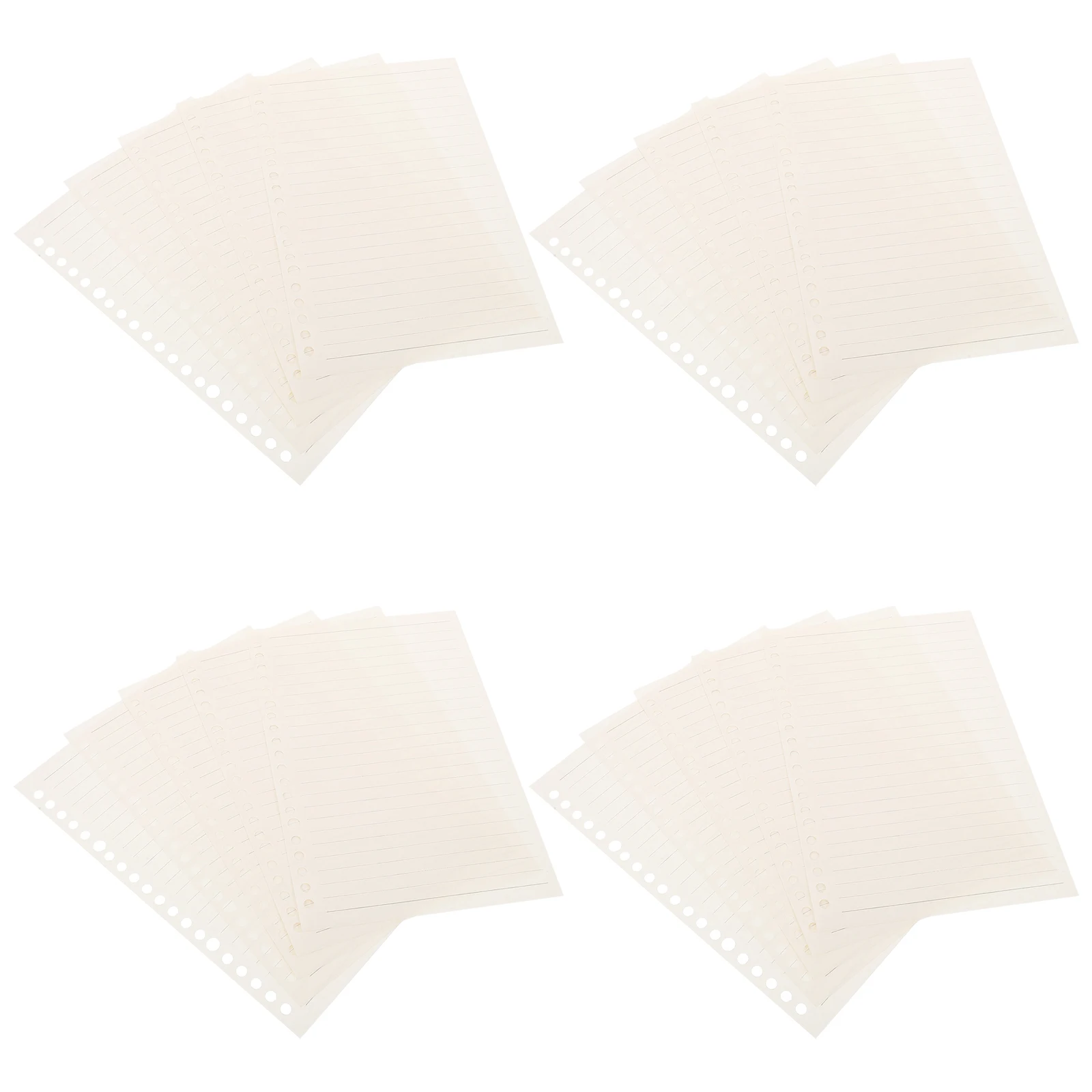

60Pcs A5 Grid Paper Refill Loose Leaf Refillable 20 Hole Notebook Planner Inserts Binder Journal Paper Planner Refill