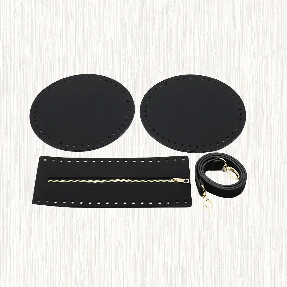 

1Set DIY Bag Material Kit Premium PU Bottom Shaper Pad Zipper Cover Shoulder Strap for Sewing Backpack Accessories