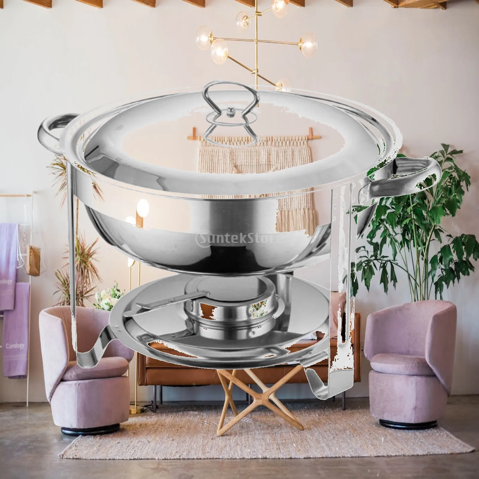 Chafing Dish 4.5L Catering Buffet Warmer Set for Holiday Kitchen Household