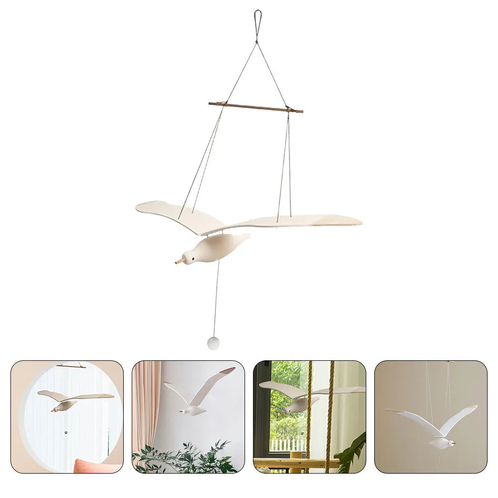 

Wood Bird Hanging Ornament Unique Design Safe Material For Bedroom Nursery Wall Decor Home Party Christmas