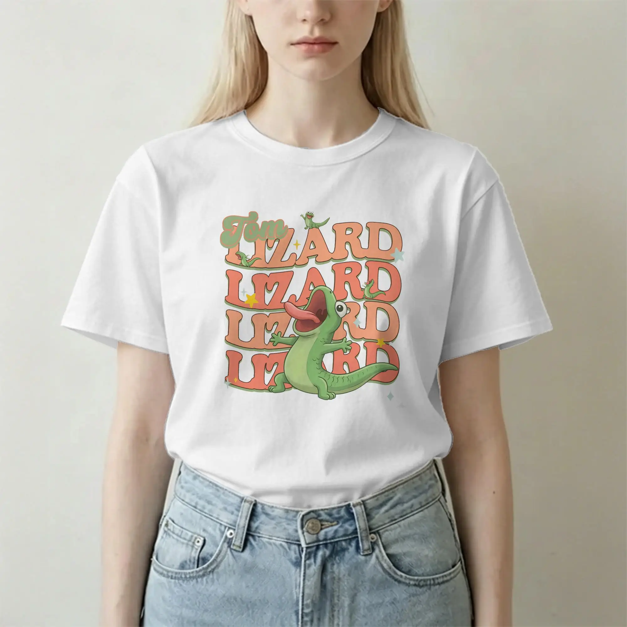 Tom Lizard Animated T-Shirts Men Women Hoppers Casual 100% Cotton Tee Shirt Crewneck Short Sleeve T Shirt Adult Tops