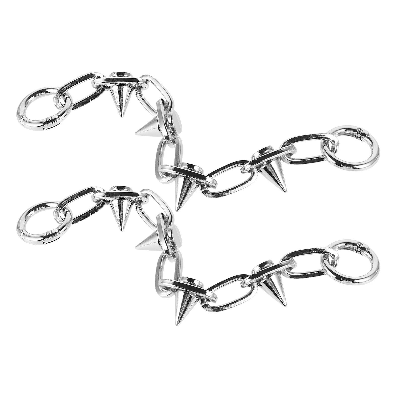 

2 Pcs Shoe Chain Charms For Sandals Zinc Alloy Lightweight Compact Diy Accessories Hanging Rings Simple Design Shoe Decorations