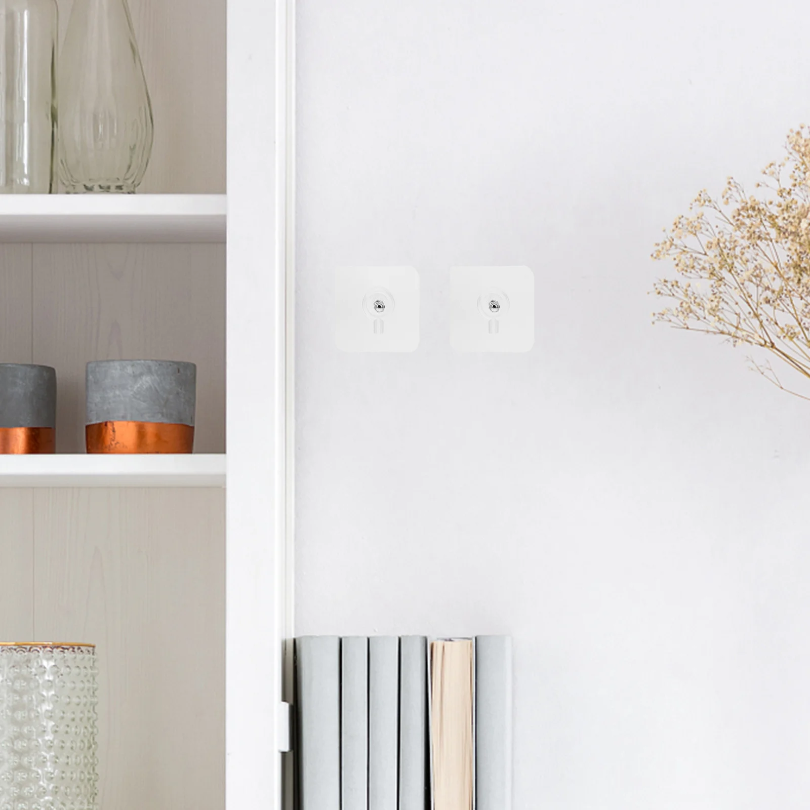 

20Pcs Punch-Free Screw Nail Wall-Mounted Adhesive Hooks Strong Viscosity Self-Adhesive Hook Sticker No Trace for Smooth Surface