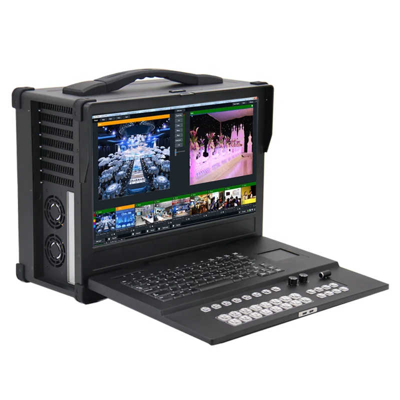 17.3 Inch Portable Industrial ATX Rugged Computer Chassis with 7*pcs Expansion Slots for Live Broadcasting Encoding Streaming
