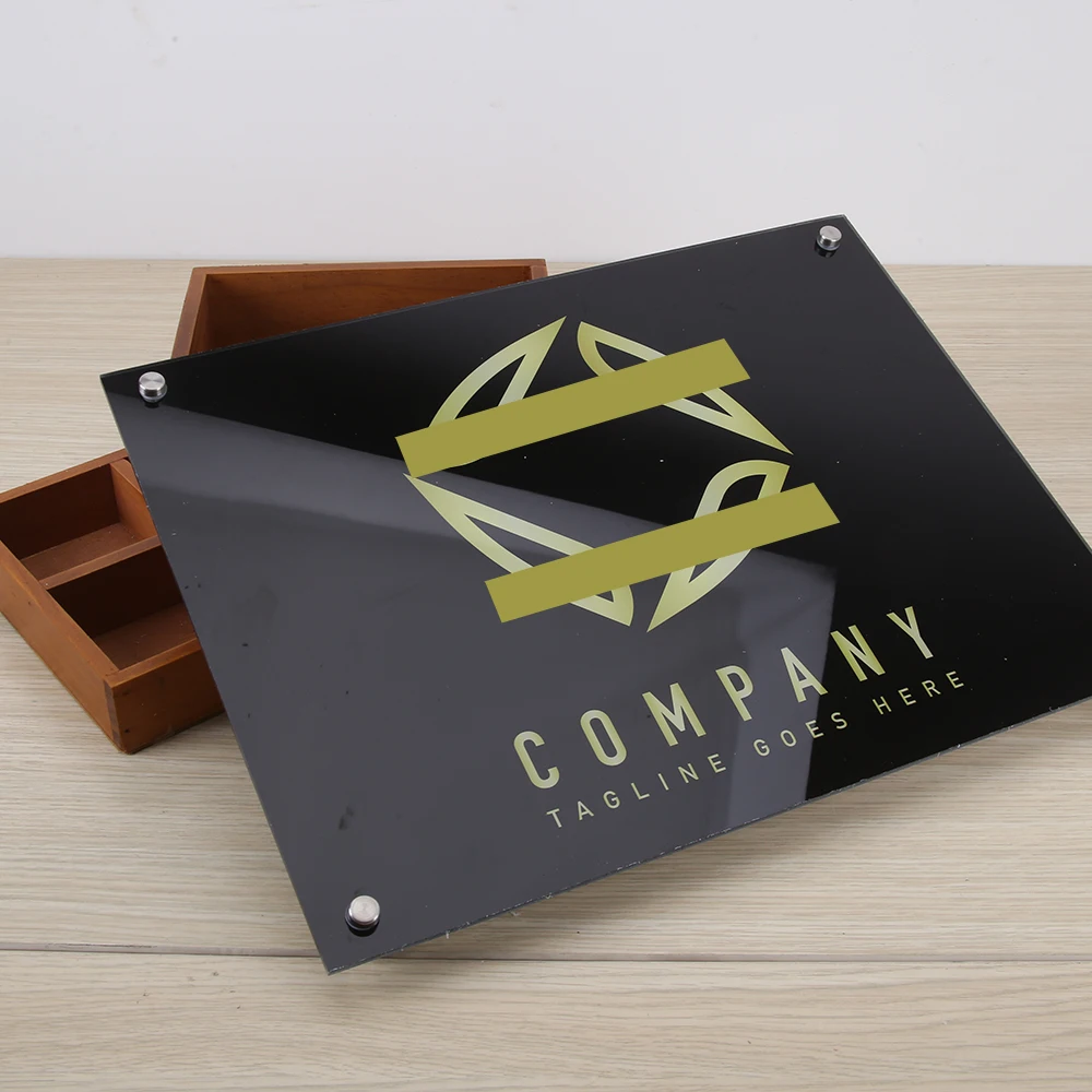 Imagem -06 - Empresa Personalizada Placas Acrílicas Empresa Sinais Tabuleta da Casa Serviços de Impressão uv Personalizados Logotipo do Negócio do Escritório