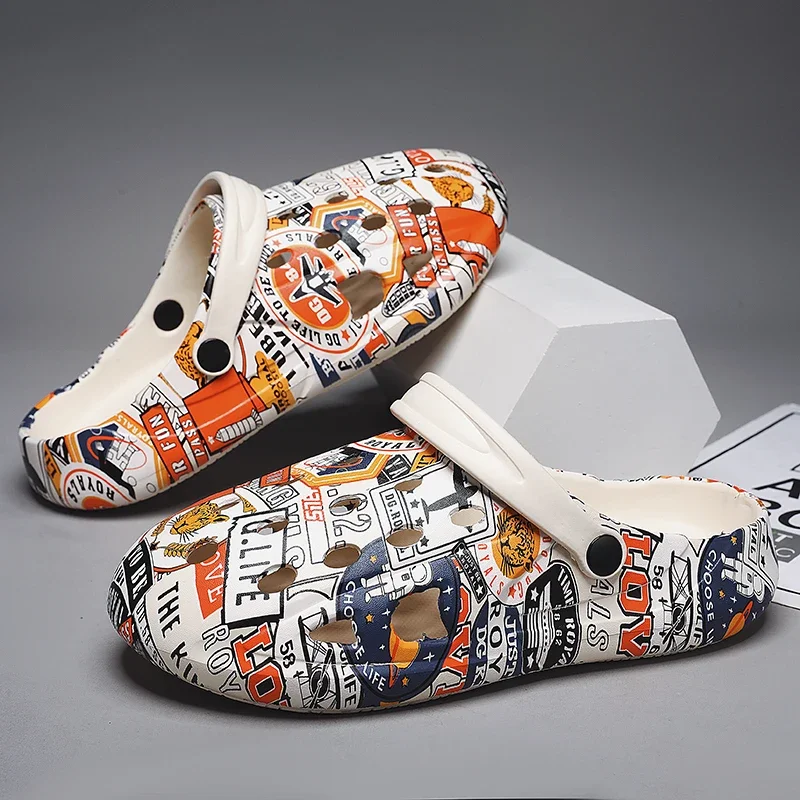 

Мужские летние дышащие сандалии-сабо — легкая быстросохнущая нескользящая обувь для воды для пеших прогулок в пляжном бассейне, мягкая подошва на открытом воздухе