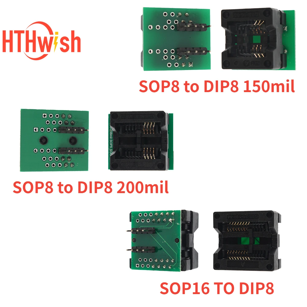 SOP8 / SOP16 To DIP8 Socket Converter Module 150mil 200MIL Programmer Adapter Electronics SA602 IC Test Conversion Burner