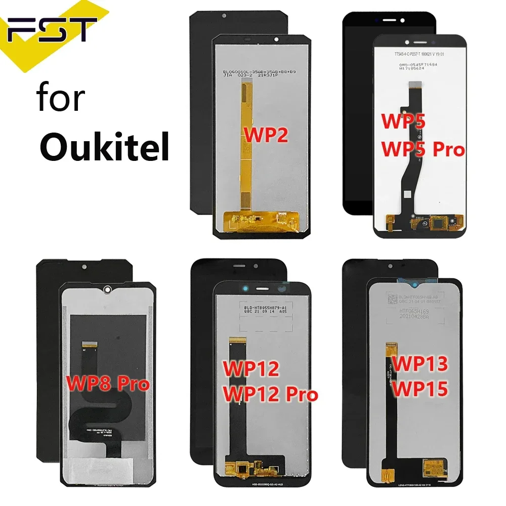 Original LCD Oukitel WP5 Pro LCD Display Touch Screen Digitizer Assembly For Oukitel WP21 WP7 WP26 WP13 WP15 WP12 WP28 WP19 LCD