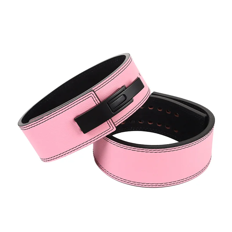 Lever Buckle Belt Powerlifting Fitness Strong Pull Squat Training Leather Waist Support Bodybuilding Lifting Gym Weightlifting