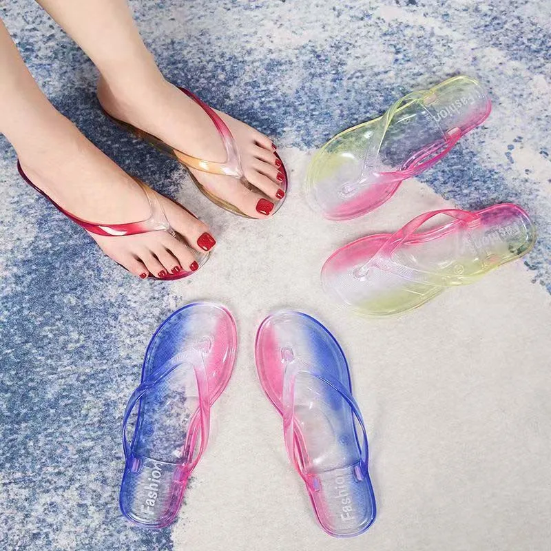 

New transparent and fashionable flip flops