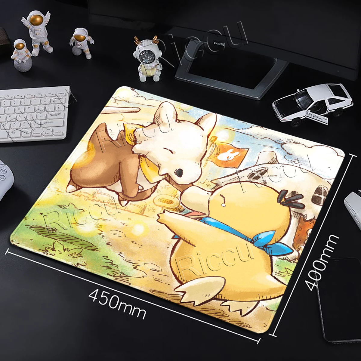 Kawaii Cubone Mouse Pad Gamer Pc Keyboard Mouse Mat Gaming P-Pokemons Rubber Non-Slip Mousepad Desk Accessories XS Tapis Souris