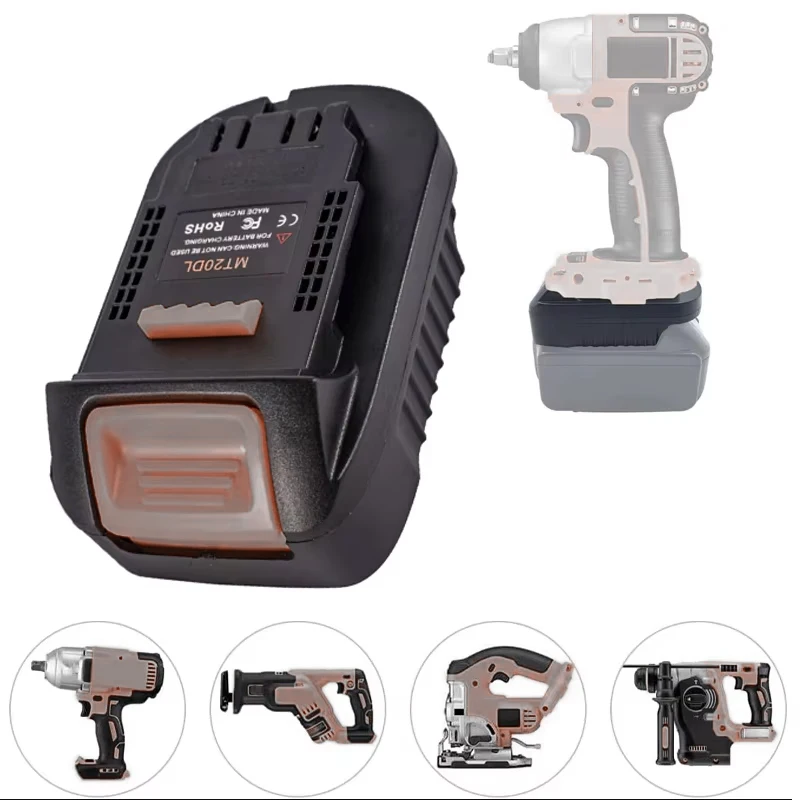 Adaptador de batería Mt20Dl para Makita, interruptor de 18V para Dewalt, herramientas de 18V y 20V para Makita Bl1830, Bl1860, Bl1815, batería de