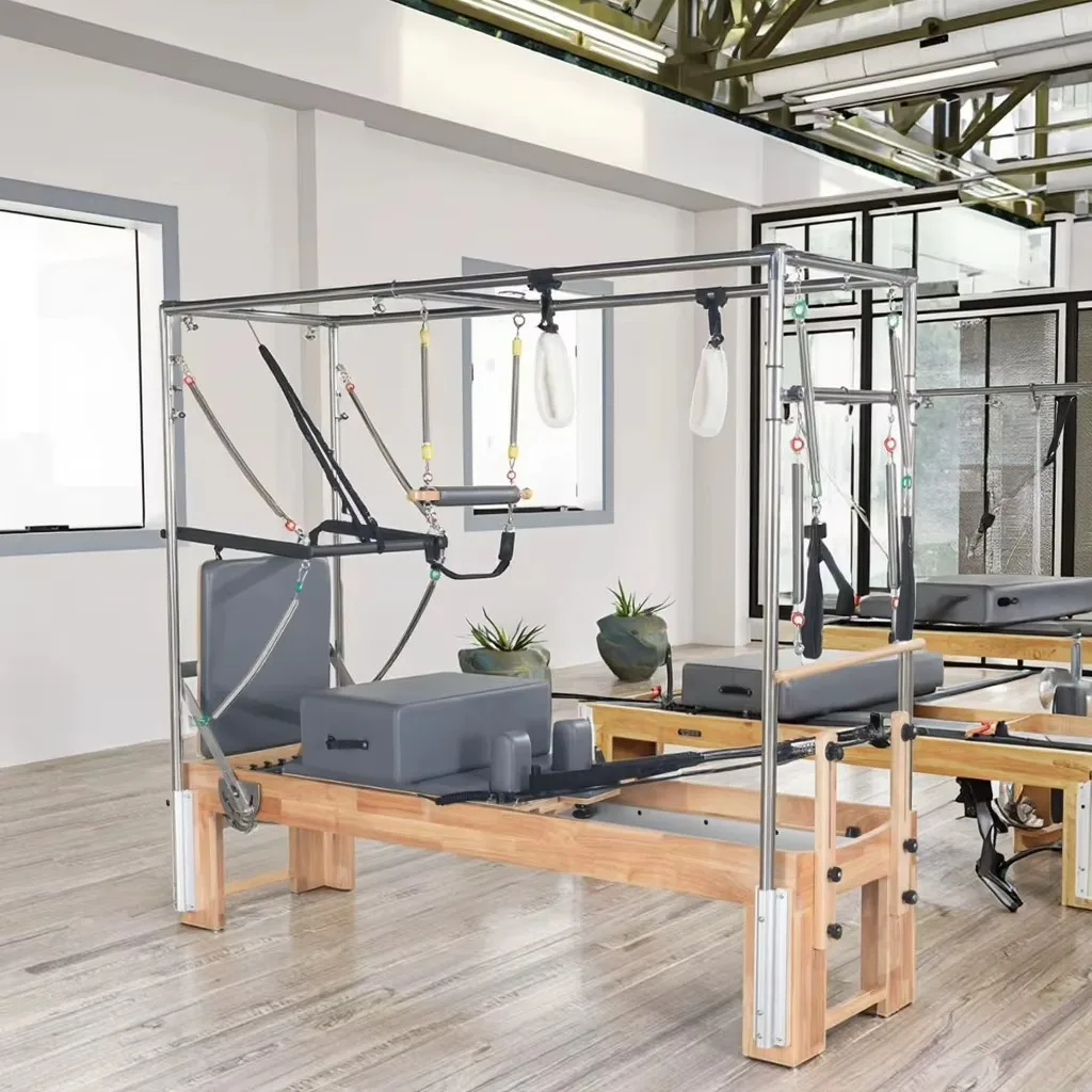 Classical Design Commercial Custom 3 in 1 Oak  Pilates Reformer JY M-26 Luxury Multi-functional Studio Durable