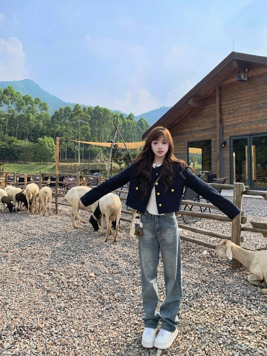 

Прямые брюки с высокой талией, винтажные синие джинсы с завышенной талией, женские свободные утягивающие брюки длиной до пола, удобные повседневные джинсы из мягкого денима