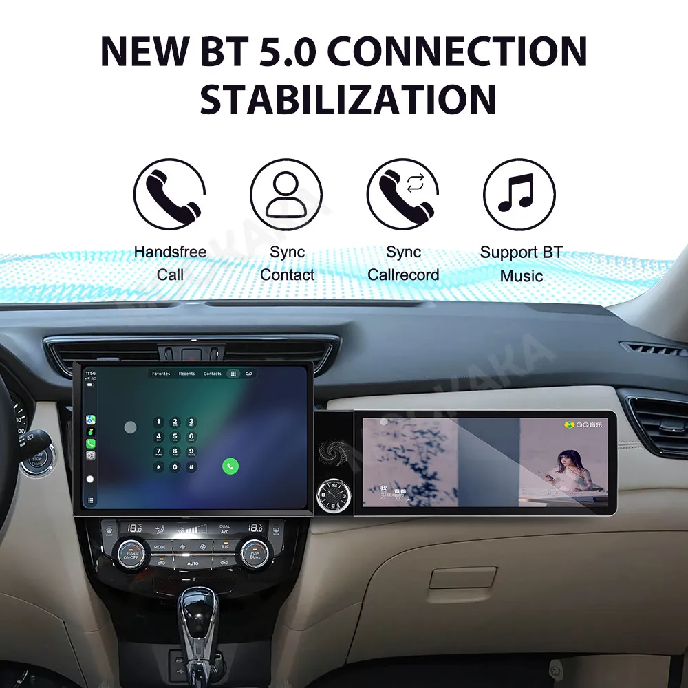 Car Accessories Radio For Nissan X-Trail Qashqai 2014-2020 Android Auto GPS Navigation Multimedia Stereo Receiver Head Unit